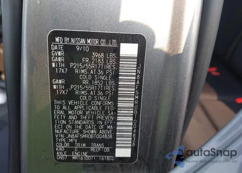 2011 Nissan Juke S z USA, uszkodzony, nr VIN JN8AF5MR0BT004838